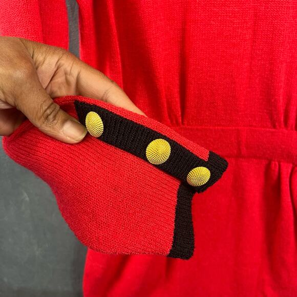 Vintage Don Sayres Wellmore sz 4 Knit Midi Wool Blend Sweater Dress i.magnin USA - Picture 7 of 12